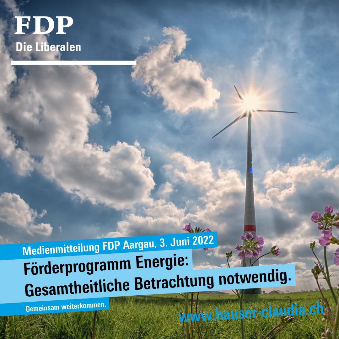 Medienmitteilung der FDP Aargau vom 03. Juni 2022