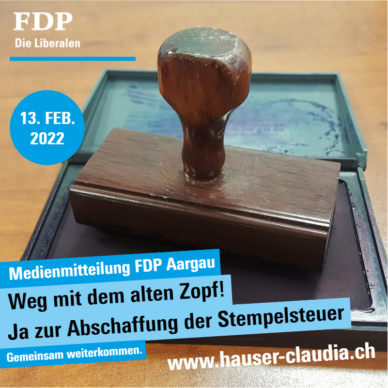 Medienmitteilung FDP AG, 14. Januar 2022