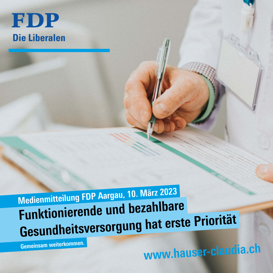 Medienmitteilung der FDP Aargau vom 10.03.2023