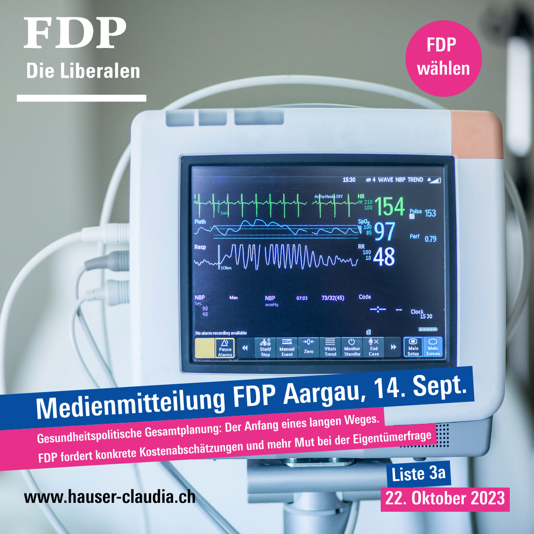 Medienmitteilung der FDP Aargau vom 14. Sept. 2023