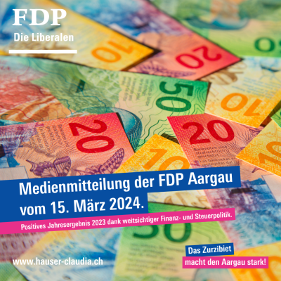 Medienmitteilung der FDP Aargau vom 15. März 2024